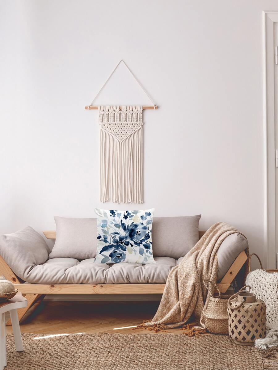 Flower Pattern Cushion Cover Without Filler, Modern Throw Pillowcase