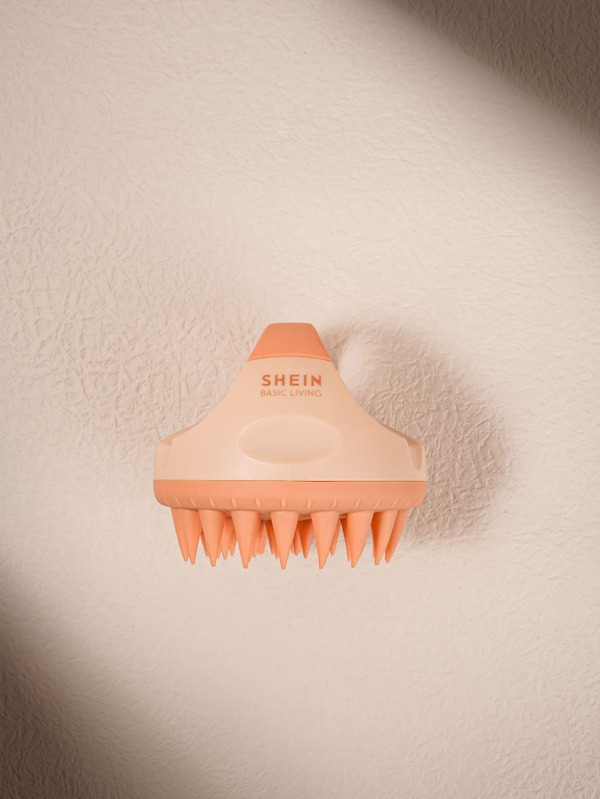 SHEIN BASIC LIVING Valentine's Day Color Block Shampoo Massage Brush