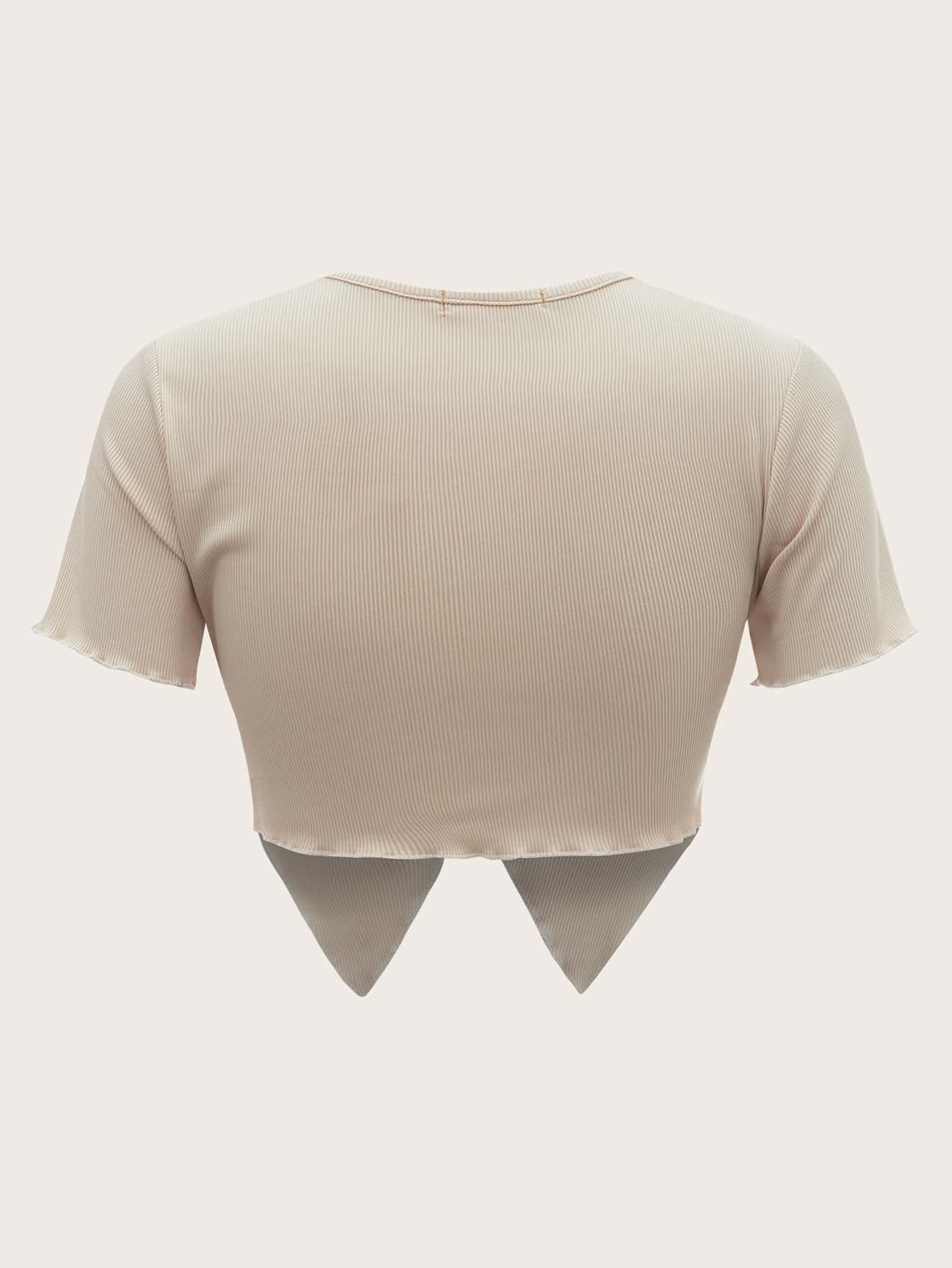 Our Butterfly Graphic Ruched Ribbed Tee is such a vibe - ROMWE