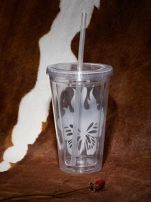 kreatingwithk Goth Butterfly Graphic Tumbler - Black - View 3