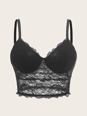 See Through Lace Cami Top