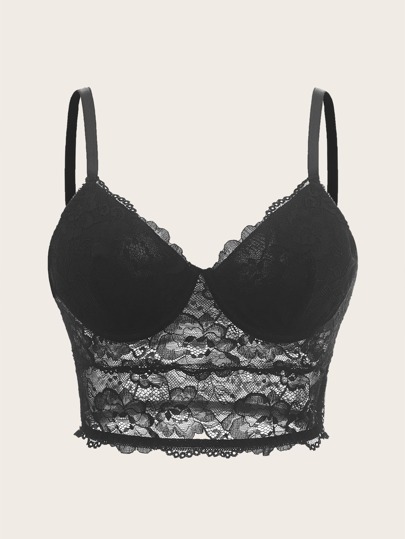 See Through Lace Cami Top