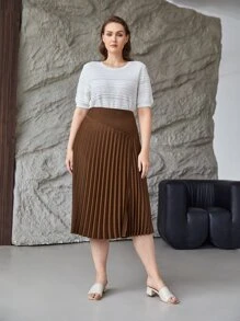 MOTF PREMIUM PLUS PRESS CREASE SKIRT - Coffee Brown - View 4