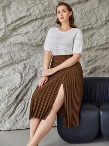 MOTF PREMIUM PLUS PRESS CREASE SKIRT - Coffee Brown - View 7