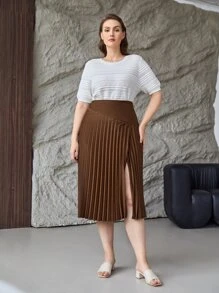 MOTF PREMIUM PLUS PRESS CREASE SKIRT - Coffee Brown - View 8