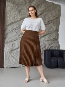 MOTF PREMIUM PLUS PRESS CREASE SKIRT - Coffee Brown - View 9