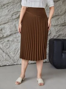 MOTF PREMIUM PLUS PRESS CREASE SKIRT - Coffee Brown - View 10