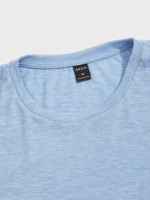 GENTILAND Men 2pcs Curved Hem Tee - Multicolor - View 4