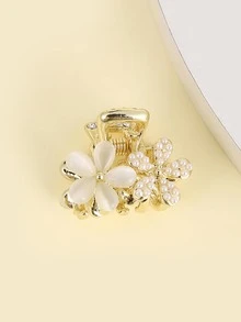 Cô gái giả ngọc trai hoa trang trí tóc Claw - Nhiều màu - Xem 1