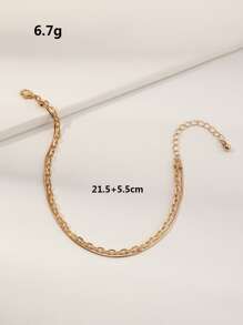 Pulsera a capas con diseño de cadena - Amarillo Oro - Ver 5