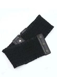 2 chiếc Thắt lưng corset phía trước có ren - màu đen - Xem 5