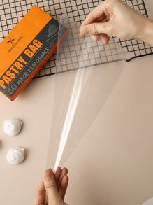 50 piezas Bolsa para manga pastelera desechable - Blanco - Ver 3