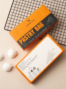 50 piezas Bolsa para manga pastelera desechable - Blanco - Ver 4