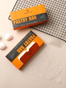 50 piezas Bolsa para manga pastelera desechable - Blanco - Ver 5