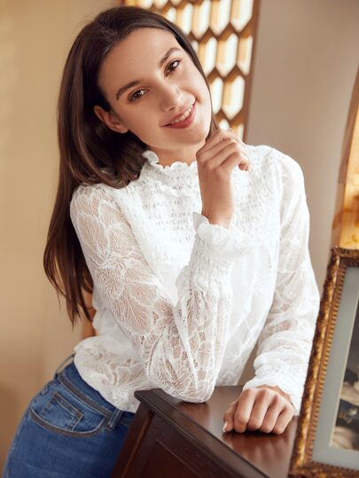 MOTF PREMIUM シール ネック レース トップス