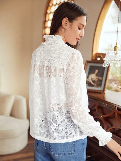 MOTF PREMIUM シール ネック レース トップス