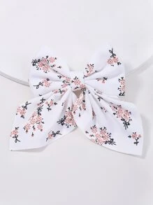 小女童印花蝴蝶結髮夾 - 彩色 - 查看 1