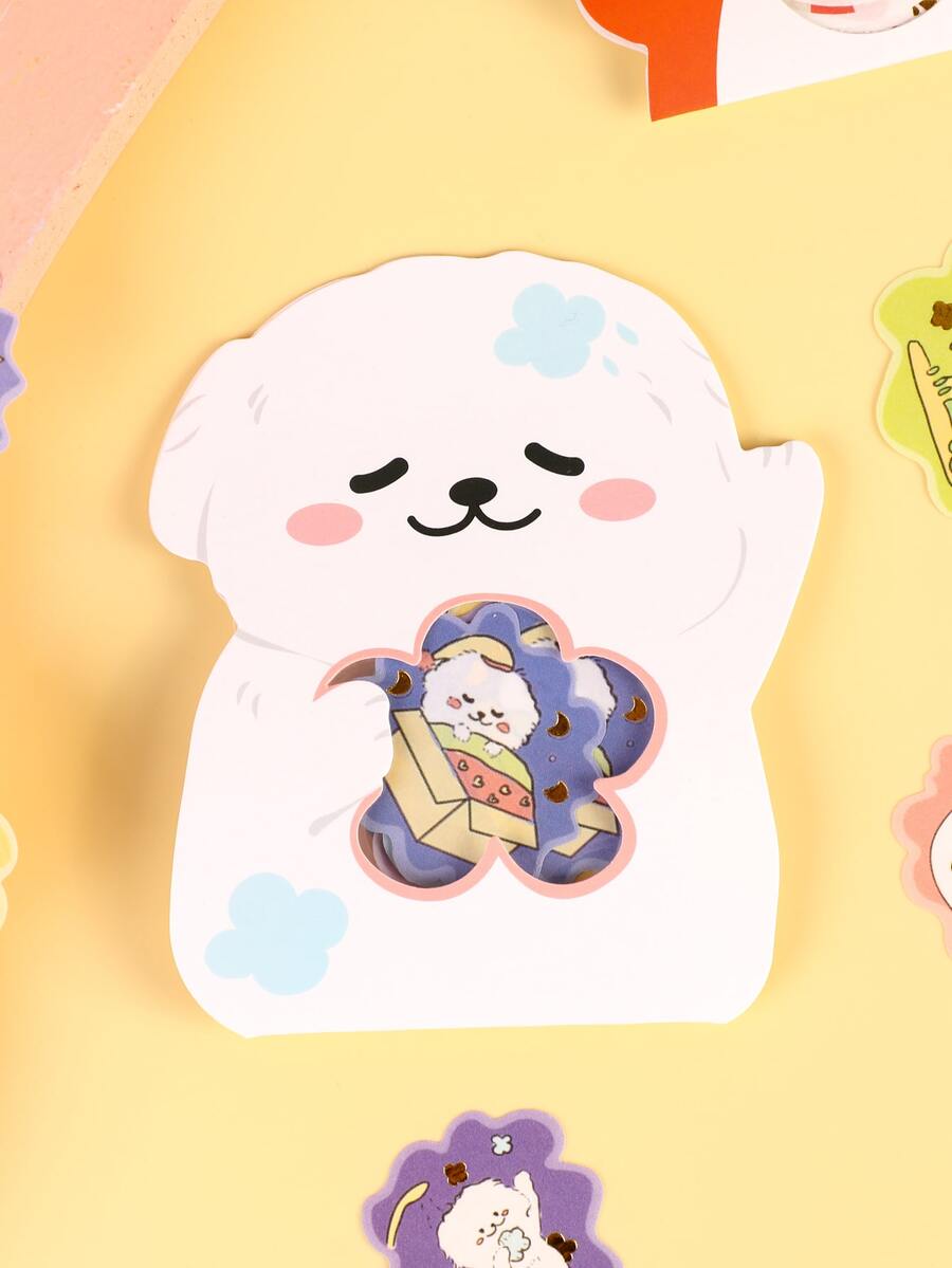 30 miếng Hình dán Con chó In - trắng - Xem 1