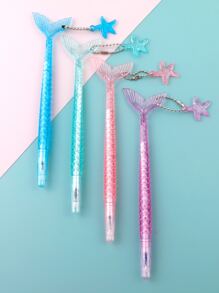 1入組魚尾設計隨機中性筆