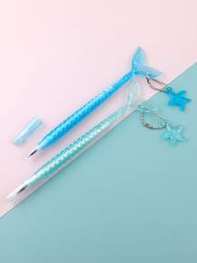 1入組魚尾設計隨機中性筆