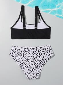 Conjunto de biquíni dálmata adolescente verão praia