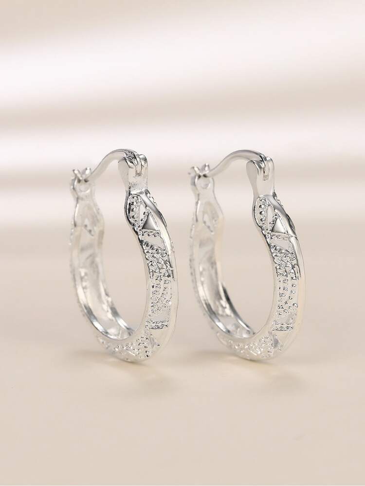 Textured Hoop Earrings