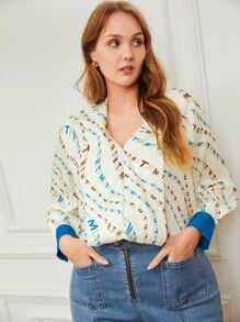 MOTF PREMIUM PLUS DRAPED TOP - Multicolor - View 9