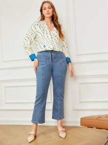 MOTF PREMIUM PLUS DRAPED TOP - Multicolor - View 10