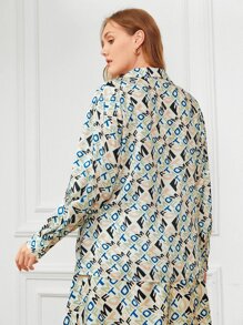 MOTF PREMIUM Blusa De Estampado Completo Para Tallas Grandes - Multicolor - Ver 2