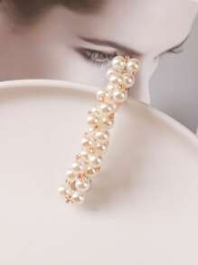 仿珍珠装饰发夹 优雅爪夹 发爪 发卡 文具用品 珍珠发饰 头饰 发夹 - 白色 - 查看 3