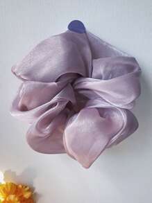 Solid Minimalist Scrunchie - Purple - View 3