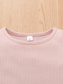 Baby 2sets Puff Sleeve Tee & Paperbag Waist Shorts - Multicolor - View 3