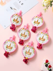 6 cái Unicorn Pattern Party Blower - Nhiều màu - Xem 2