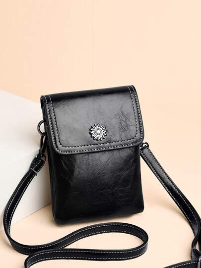 メタルデコレーション フラップ スクエアバッグの画像