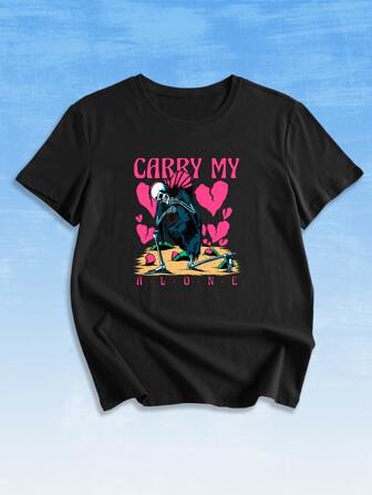 Nomouthh T-Shirt mit Schädel & Buchstaben Grafik