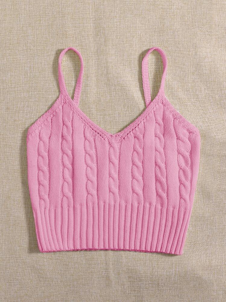 SHEIN Unity Geplisseerde Vlak Casual Gebreide top - Baby roos - Bekijken 3