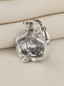 Anillo con diseño de pescado - Plata antigua - Ver 3