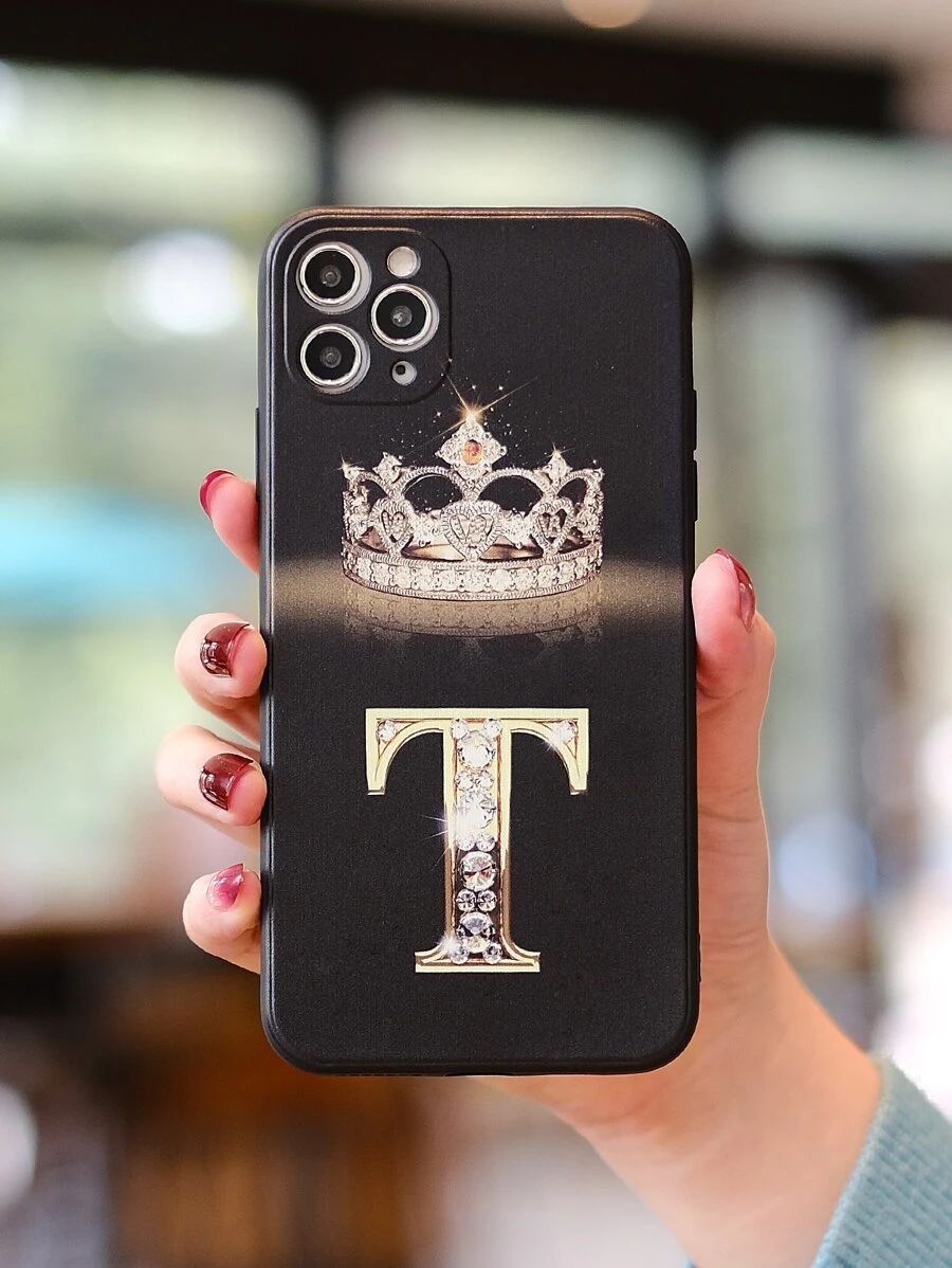 Letter Graphic Phone Case - Multicolor - View 1