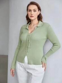 PREMIUM Jersey con cordón - verde menta - Ver 1