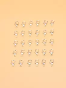 30pcs Lobster Clasp DIY Jewelry Accessory - Silver - View 1