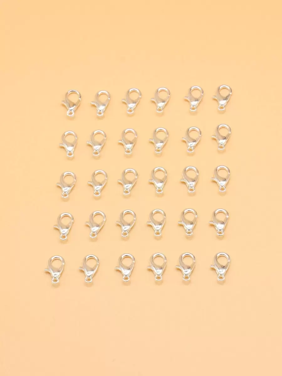 30pcs Lobster Clasp DIY Jewelry Accessory - Silver - View 1