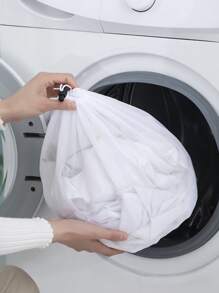 Túi giặt 1 lưới có dây rút - trắng - Xem 5