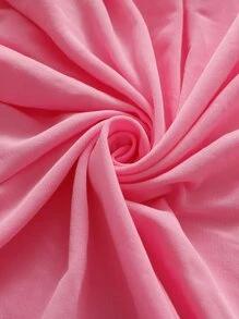 1pc Solid Color Elastic Milk Silk Sofa Cushion Cover All Seasons - Baby Pink - View 4