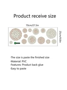 1pc Flower Pattern Wall Sticker, Modern PVC Wall Decal For Home Decoration,Stickers,Wall Decal, Vinyl Decal For Home Decorations,Spring Decoration Items Refresh Your Home,Rama Decoration Stickers - Multicolor - View 6