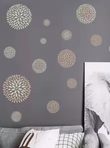 1pc Flower Pattern Wall Sticker, Modern PVC Wall Decal For Home Decoration,Stickers,Wall Decal, Vinyl Decal For Home Decorations,Spring Decoration Items Refresh Your Home,Rama Decoration Stickers - Multicolor - View 7