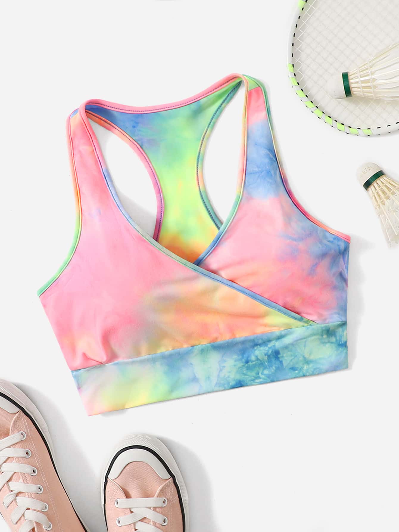 SHEIN 紮染運動背心 - 彩色 - 查看 1