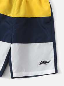 SHEIN Bộ hai mảnh Trai Khối Màu Lá thư Giải trí - Nhiều màu - Xem 3