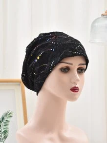 Sequin trang trí đầu quấn - màu đen - Xem 1