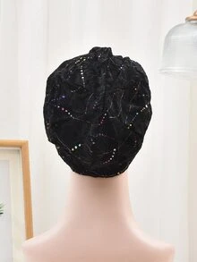 Sequin trang trí đầu quấn - màu đen - Xem 2