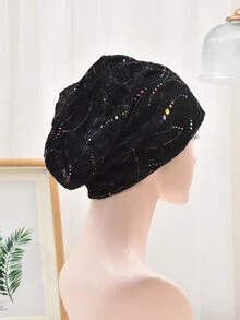 Sequin trang trí đầu quấn - màu đen - Xem 3